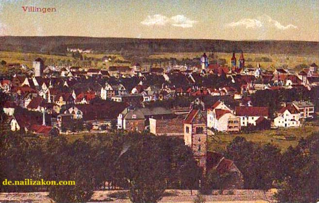 Villingen-Schwenningen. Panorama der Stadt, 1915