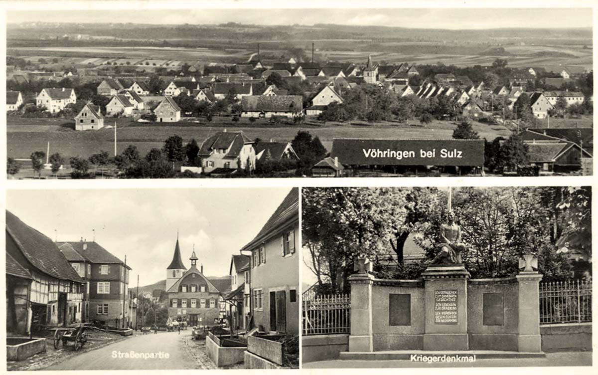 Panorama von Vöhringen and Dorfstraße