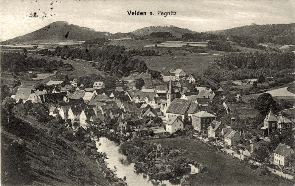 Velden (Pegnitz). Panorama der Stadt, 1926