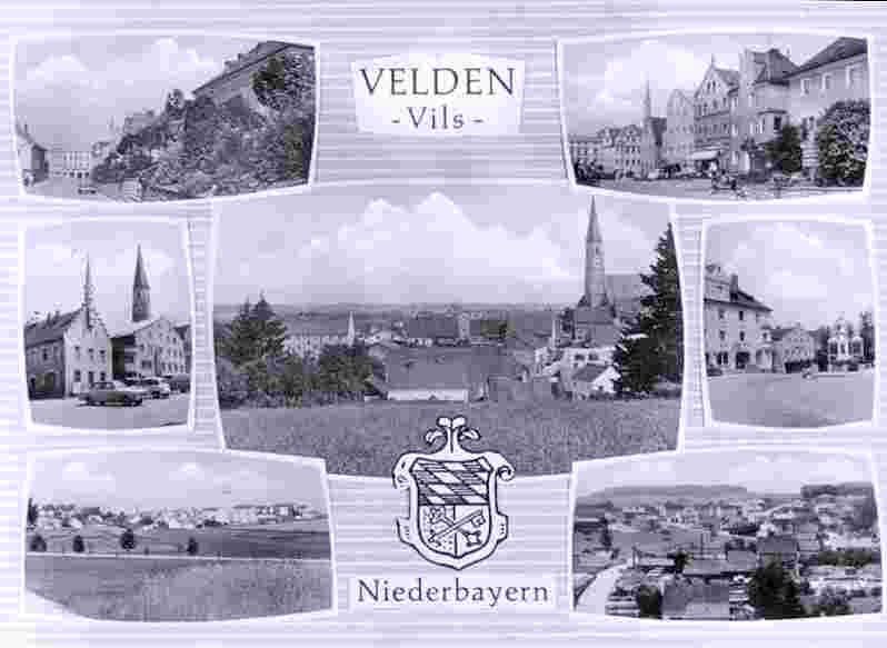 Velden. Panorama der Stadt, um 1965