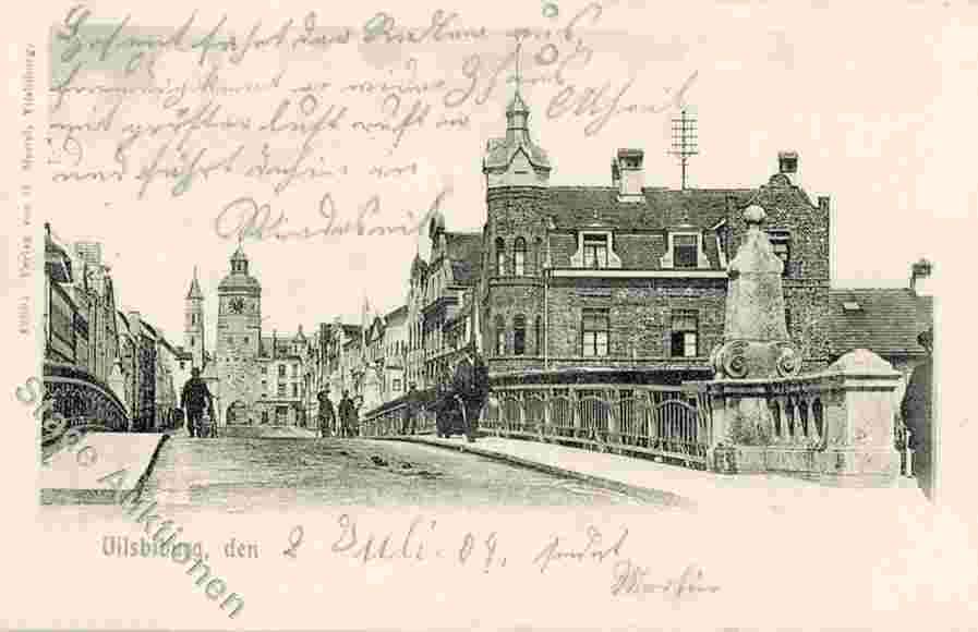 Vilsbiburg. Hauptstraße und Brücke, 1904
