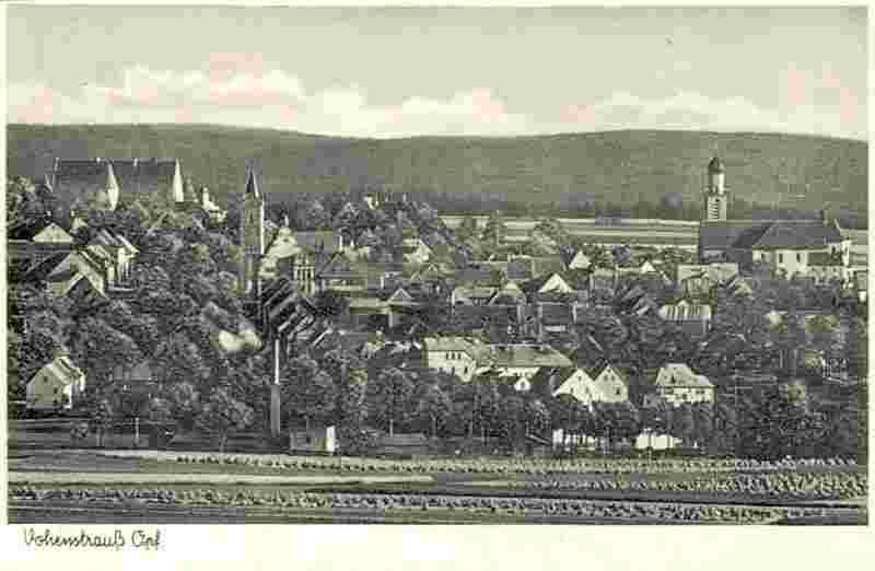 Vohenstrauß. Panorama der Stadt, 1953