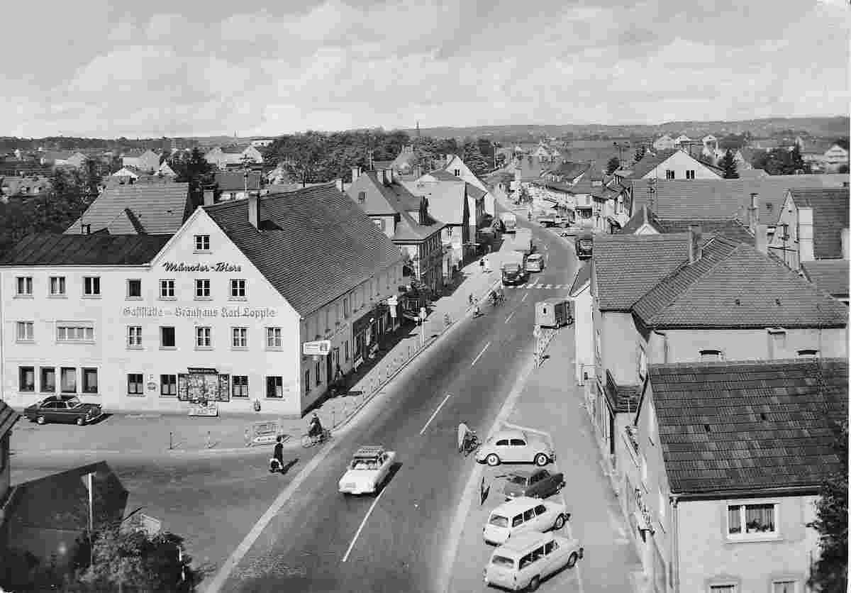 Vöhringen. Hauptstraße, um 1960
