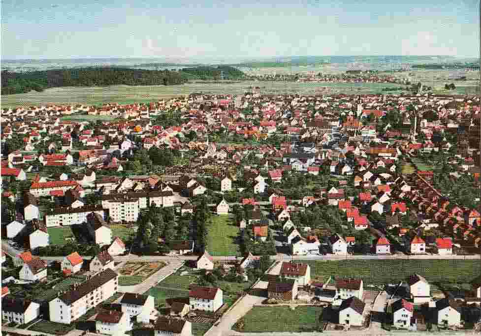 Vöhringen. Panorama der Stadt, 1981