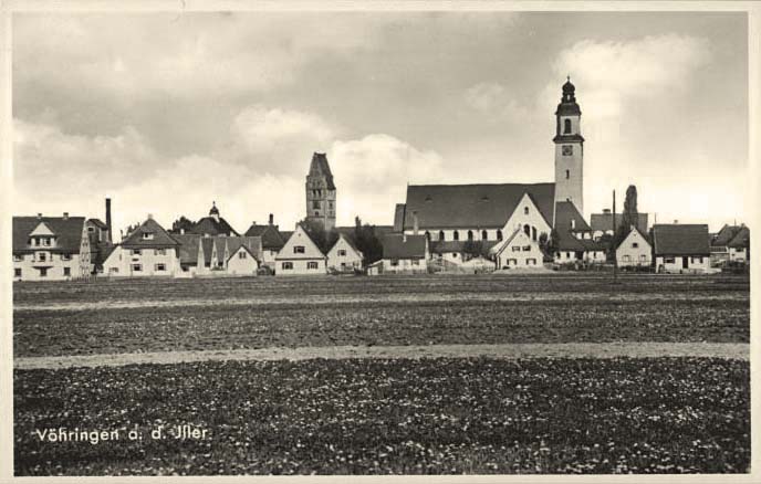 Vöhringen (Iller). Panorama der Stadt mit Kirche
