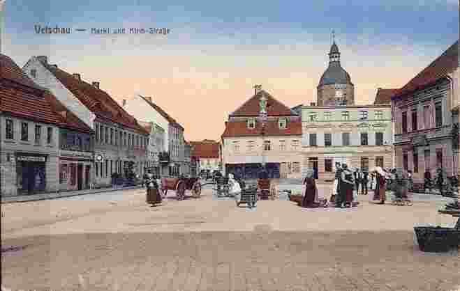 Vetschau. Markt und Kirch-Straße