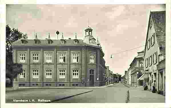 Viernheim. Rathaus an der Schulstraße, 1942