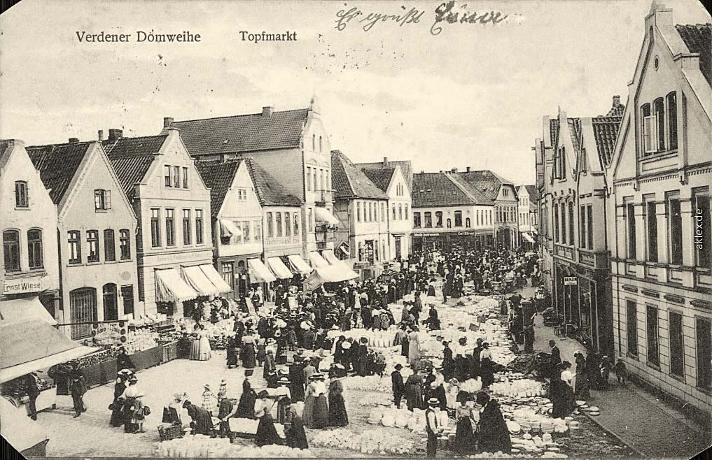 Verden (Aller). Verdener Domweihe - Topfmarkt, 1914