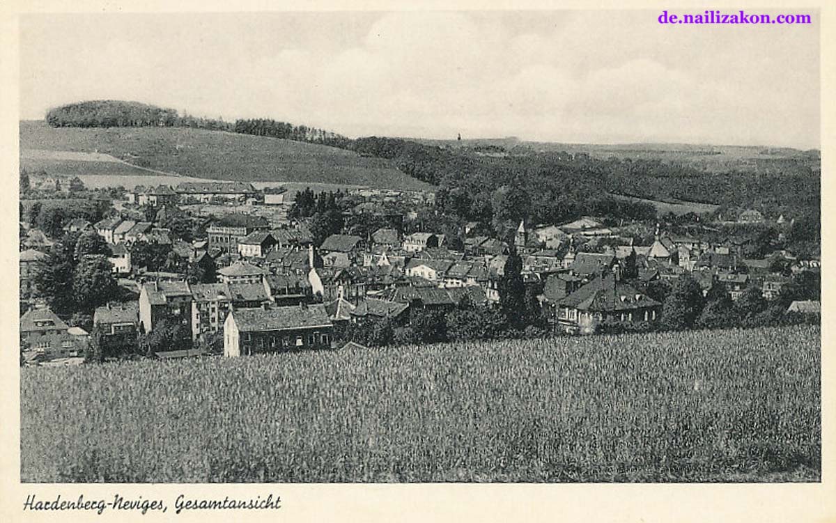Velbert. Panorama der Stadtbezirk Neviges