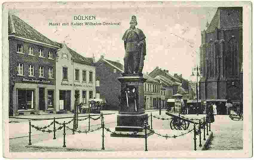 Viersen. Dülken - Markt mit Kaiser-Wilhelm-Denkmal