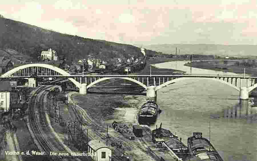 Vlotho. Die neue Weserbrücke
