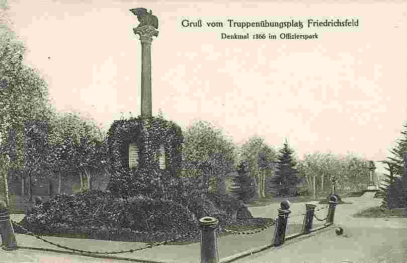 Voerde. Friedrichsfeld - Denkmal 1866, 1912