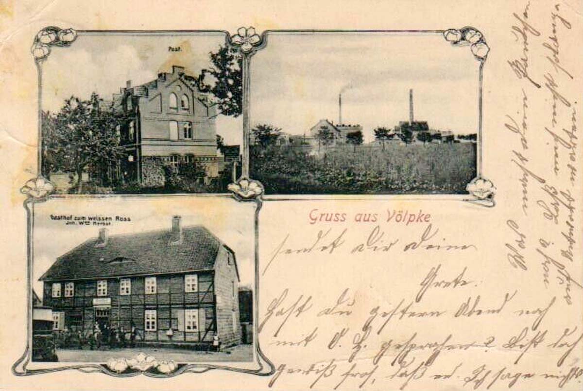 Völpke. Post, Gasthof zum weißen Ross, 1903