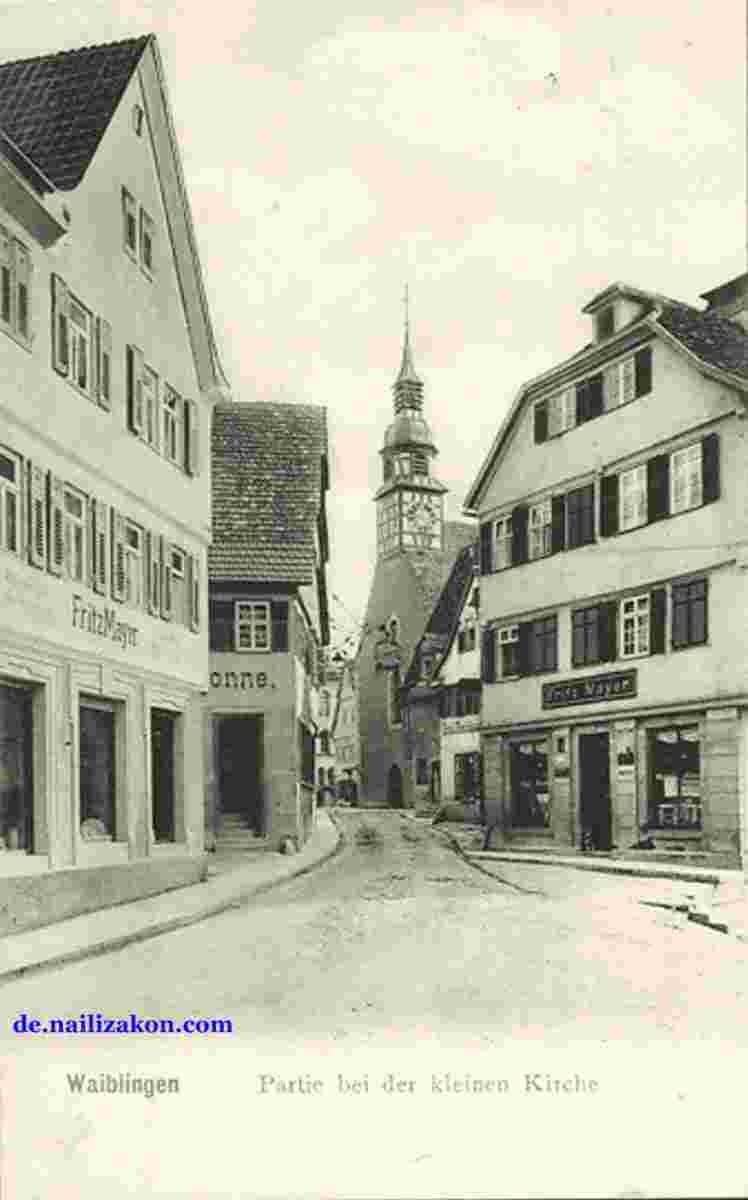 Waiblingen. Panorama von Kirche, 1909