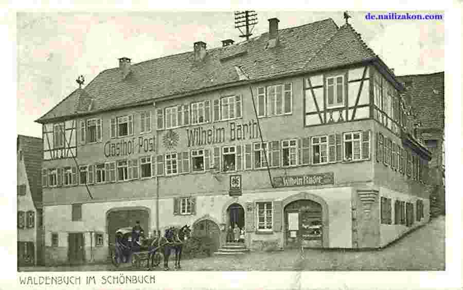 Waldenbuch. Gasthof Zur Post, 1917