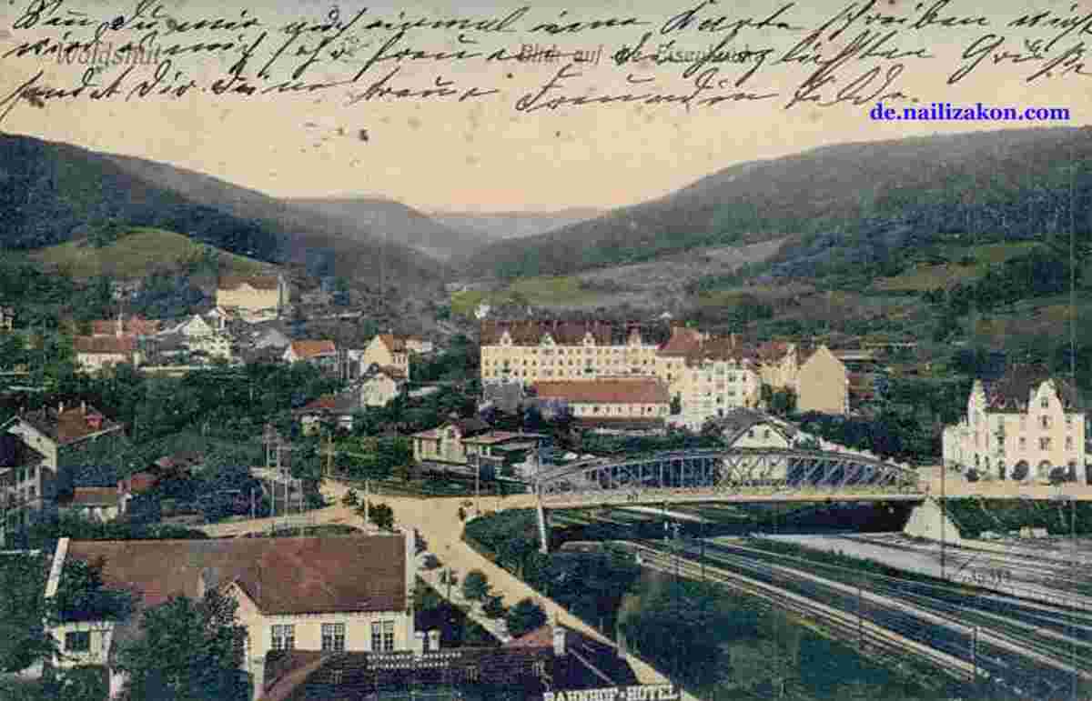 Waldshut-Tiengen. Blick auf die Eisenbrücke