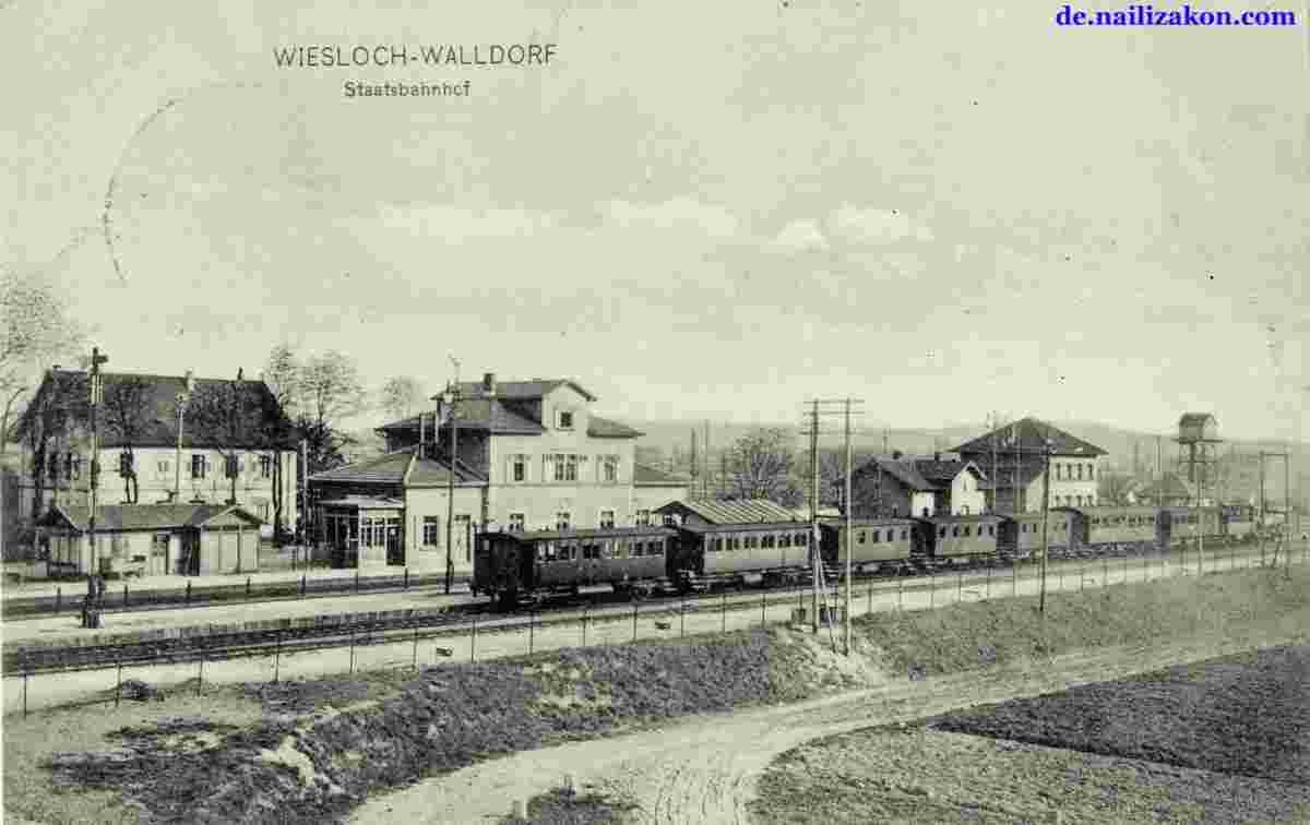 Walldorf. Bahnhof Wiesloch-Walldorf, 1907