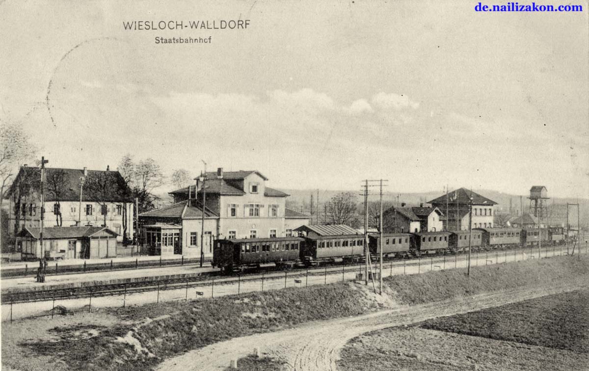 Walldorf. Bahnhof Wiesloch-Walldorf, 1907