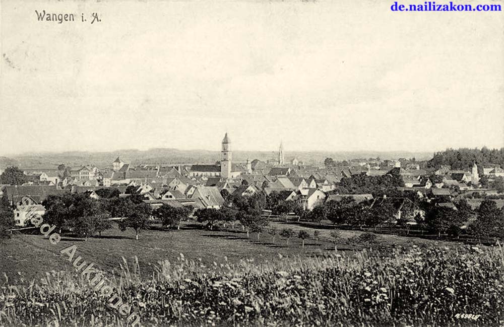 Wangen im Allgäu. Panorama der Stadt
