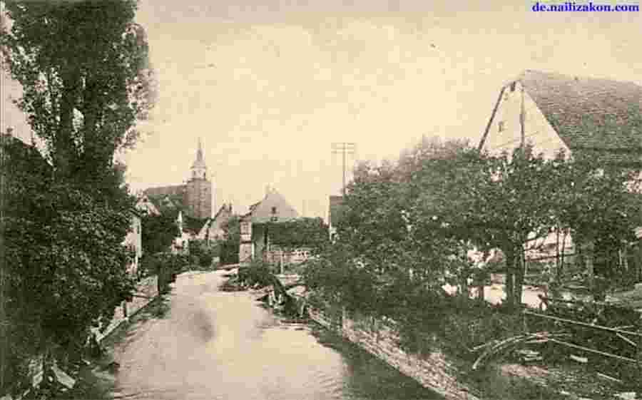 Weilheim. Panorama von fluss, 1910