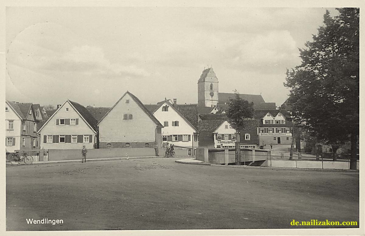 Wendlingen am Neckar. Panorama der Stadt, 1938