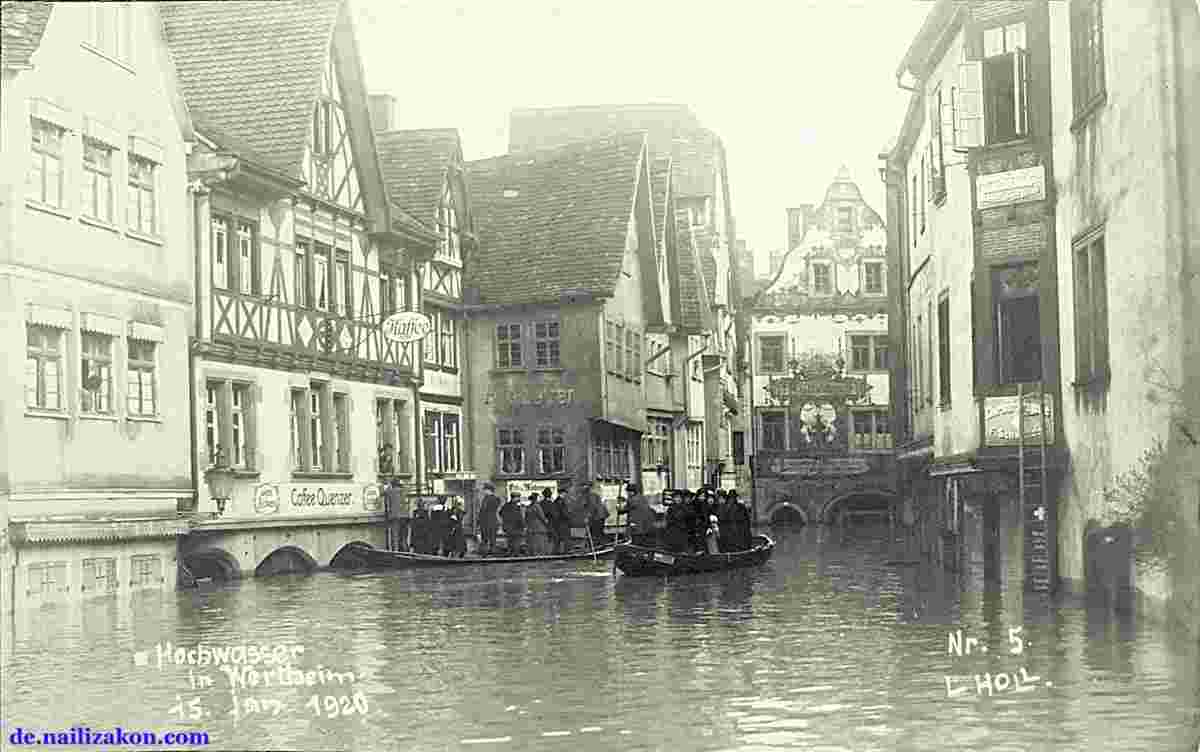 Wertheim.Hochwasser in 1920 