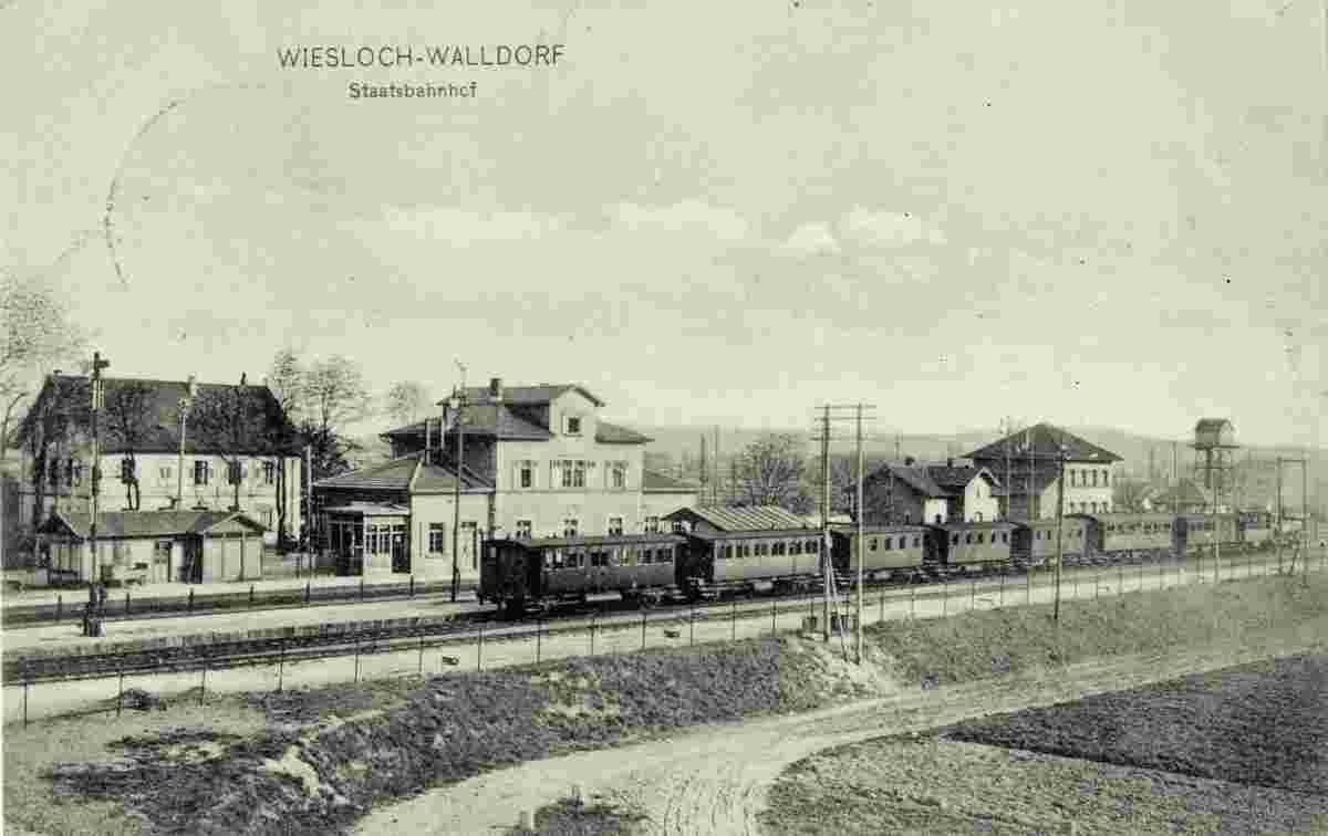 Wiesloch. Bahnhof, 1907