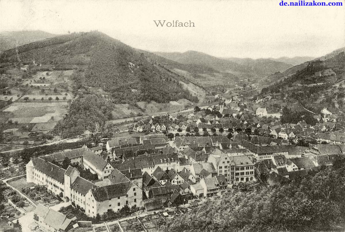 Wolfach. Panorama der Stadt, 1913