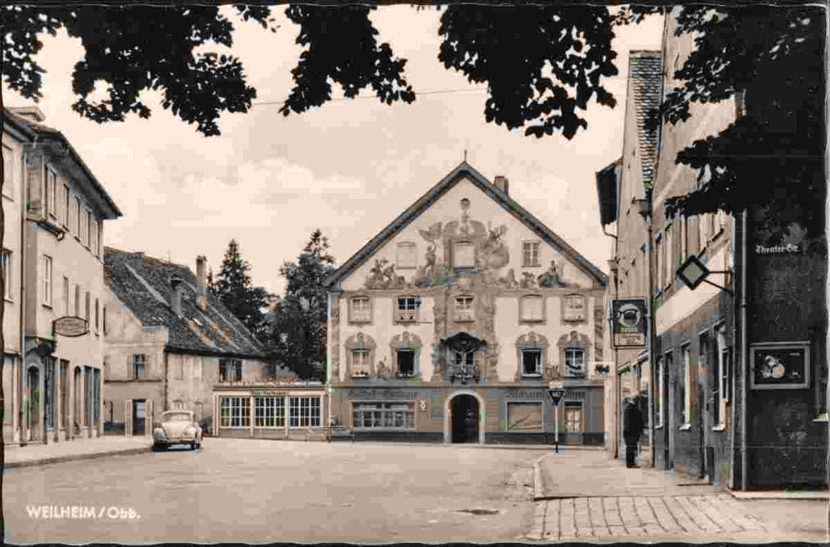 Weilheim in Oberbayern. Gasthof Gattinger, Metzgerei