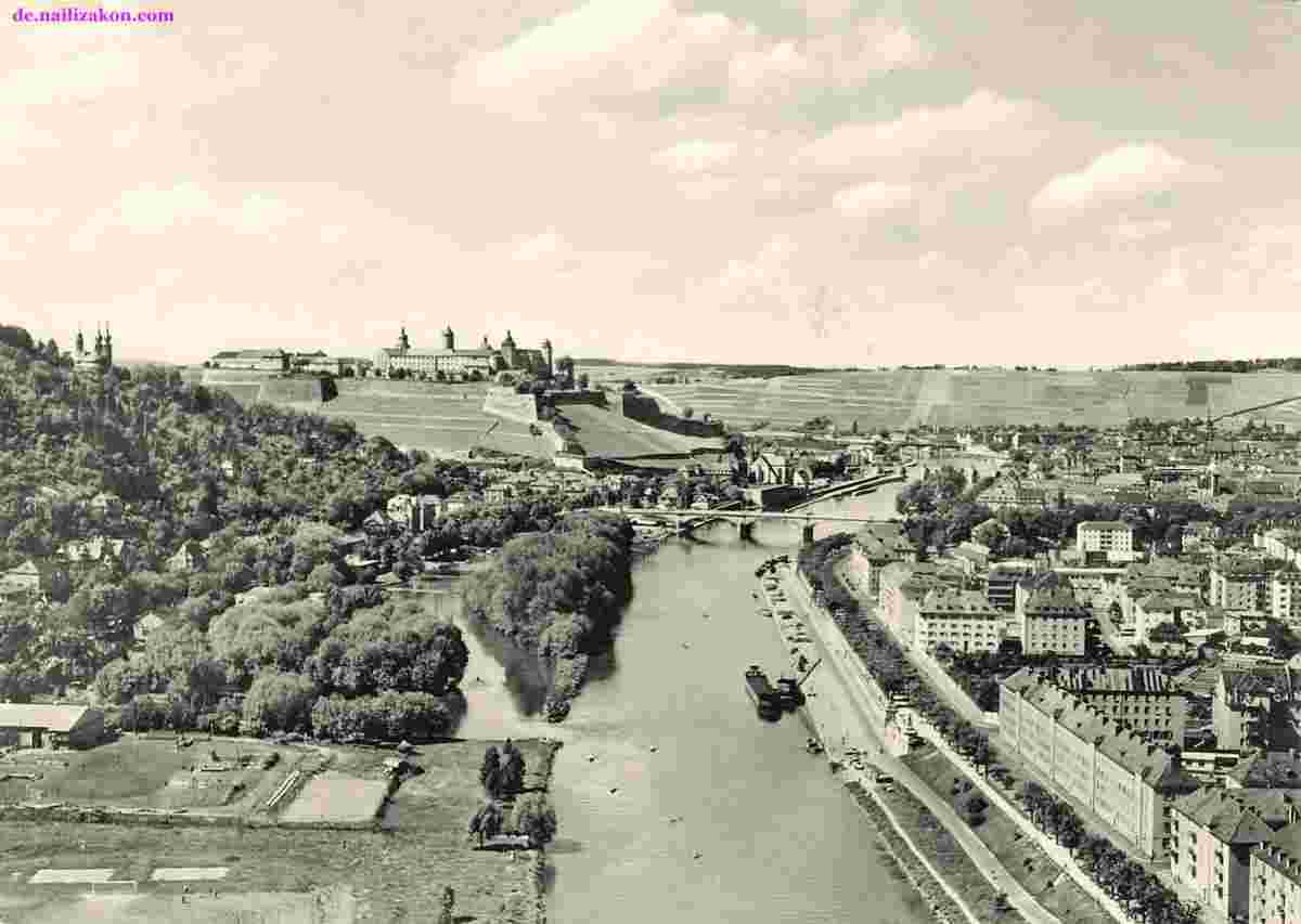 Würzburg. Panorama fluss Main