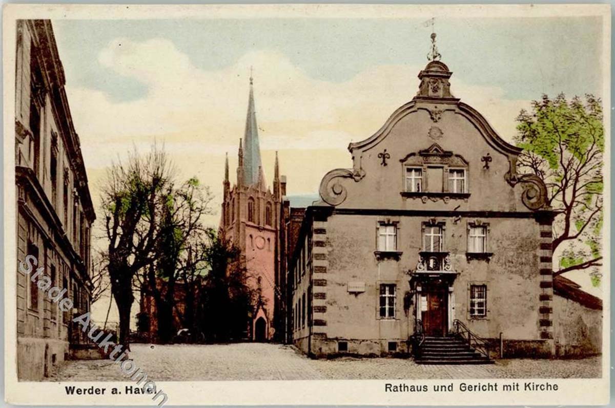 Werder (Havel). Rathaus und Gericht mit Kirche