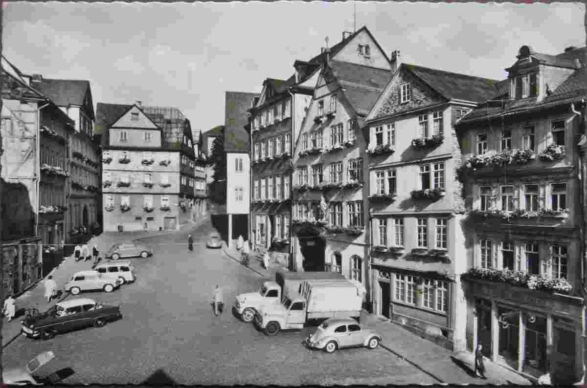 Wetzlar. Kornmarkt mit 'Römischer Kaiser', 1960