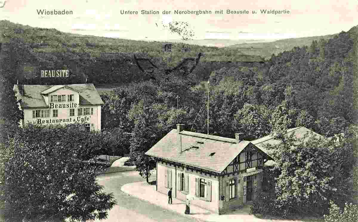 Wiesbaden. Untere Station, 1910