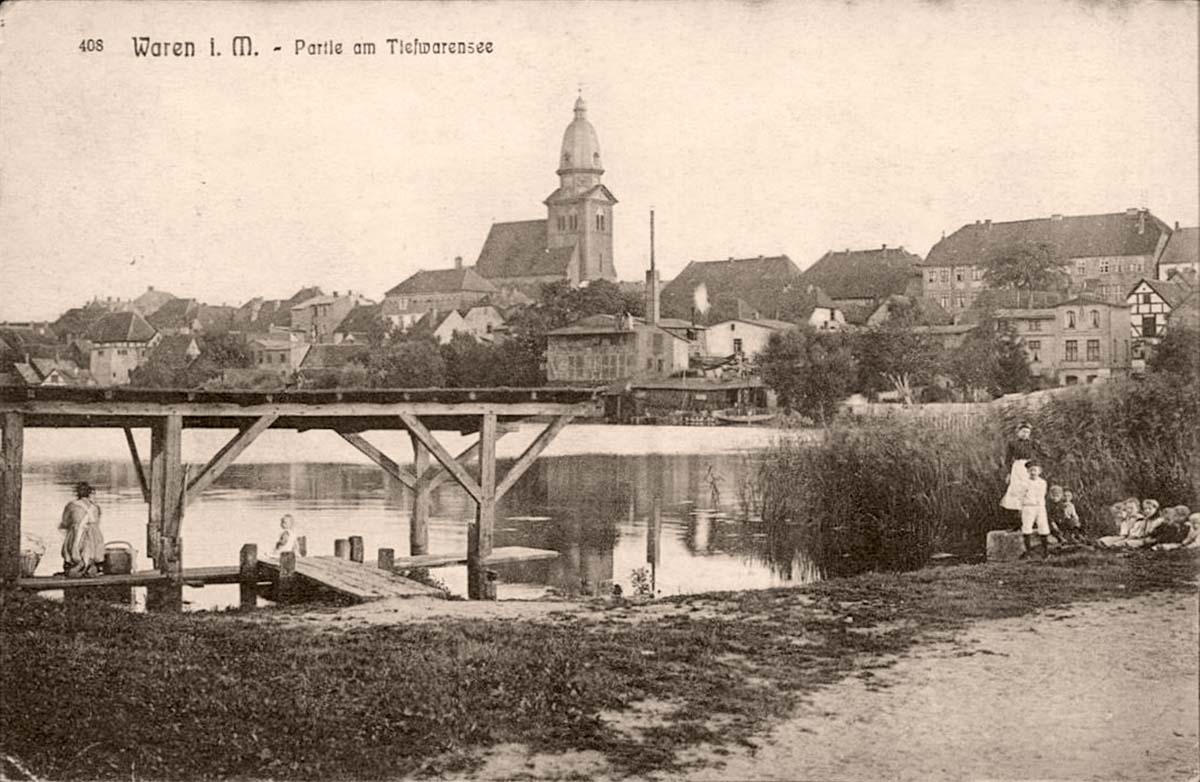 Waren (Müritz). Tiefwarensee, 1911