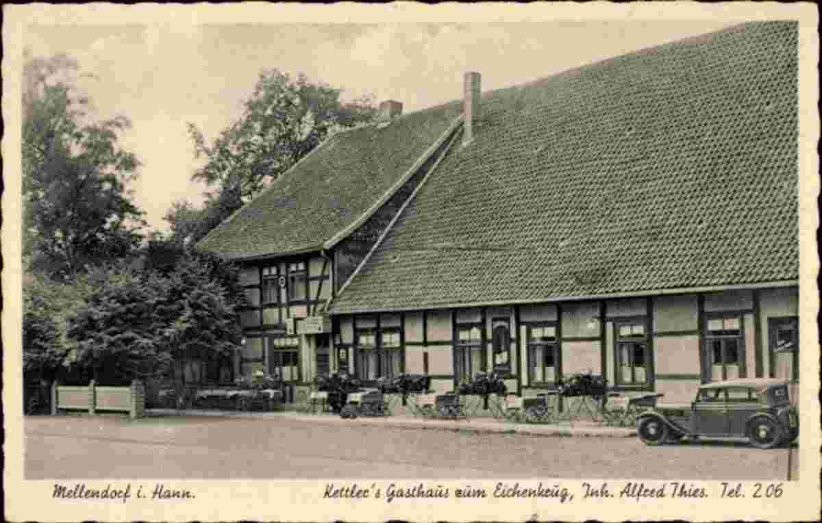 Wedemark. Mellendorf - Kettler's Gasthaus zum Eichenkrug, inhaber Alfred Thies