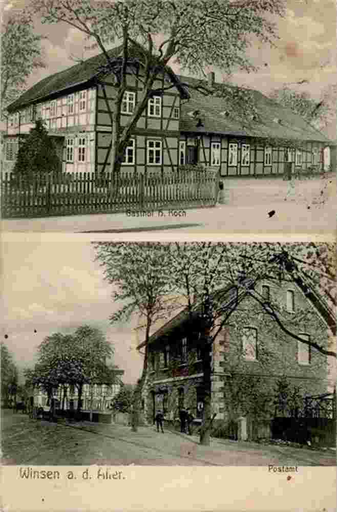 Winsen (Aller). Gasthaus Koch, Postamt, 1913