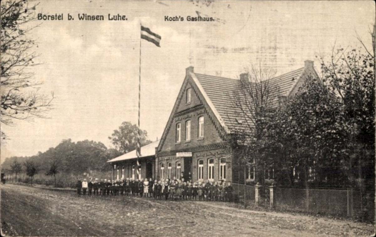 Winsen (Luhe). Borstel - Koch's Gasthaus, Kinder, 1913
