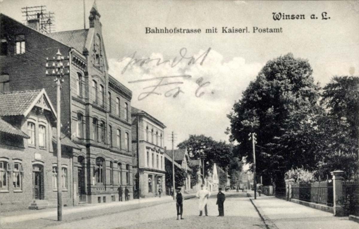 Winsen (Luhe). Kaiserliches Postamt am Bahnhofstraße, 1907