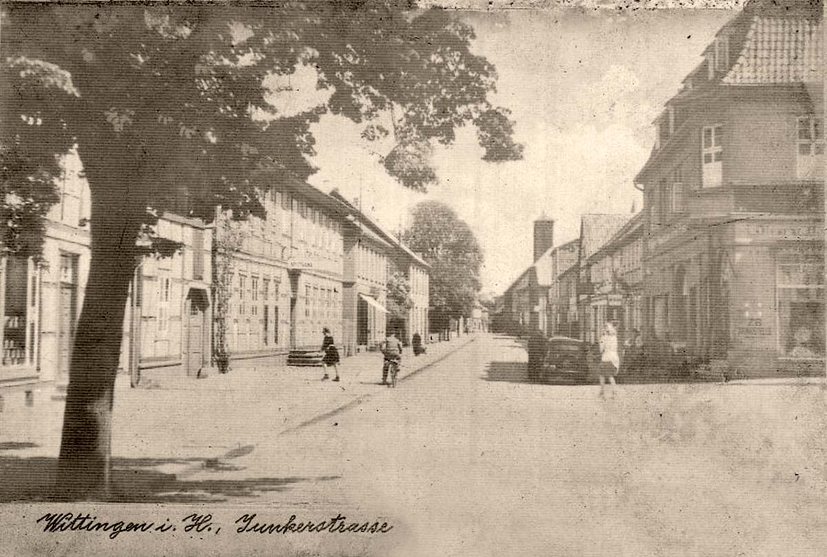 Wittingen. Junkerstraße in 1950er Jahre