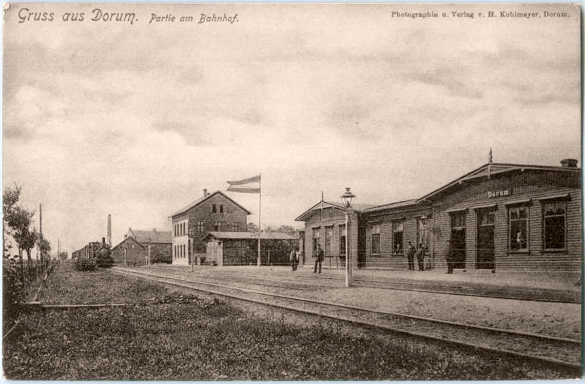Wurster Nordseeküste. Dorum - Bahnhof, 1912