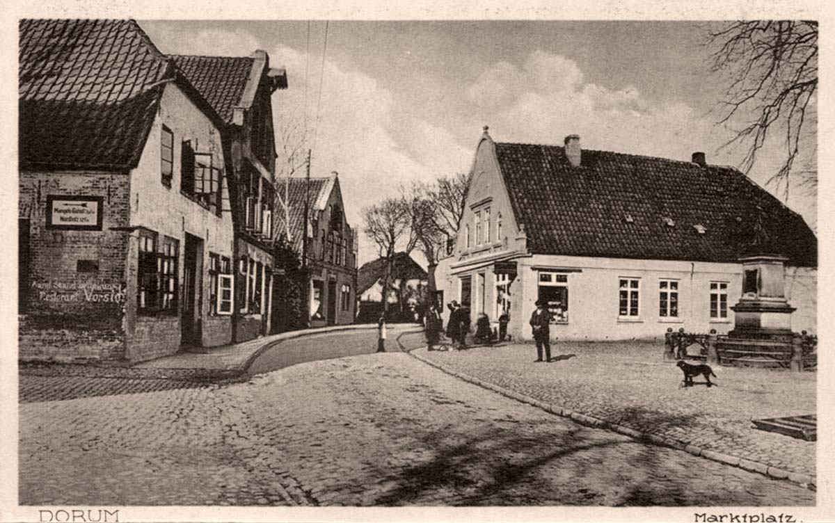 Wurster Nordseeküste. Dorum - Marktplatz, um 1910s