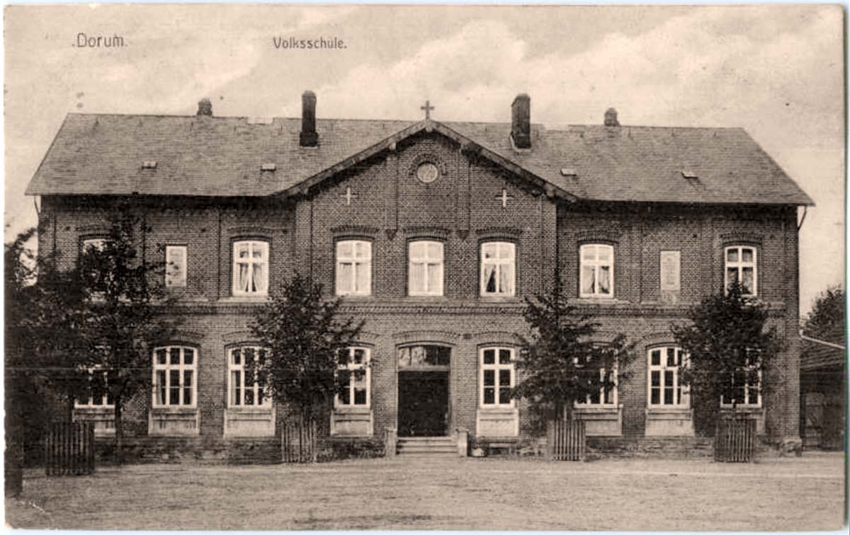 Wurster Nordseeküste. Dorum - Volksschule, 1918