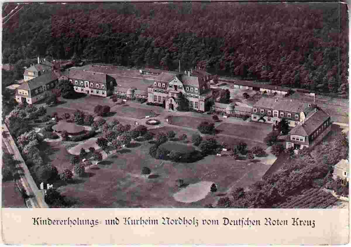 Wurster Nordseeküste. Nordholz - Kinder Erholungs und Kurheim vom Deutschen Roten Kreuz, um 1940