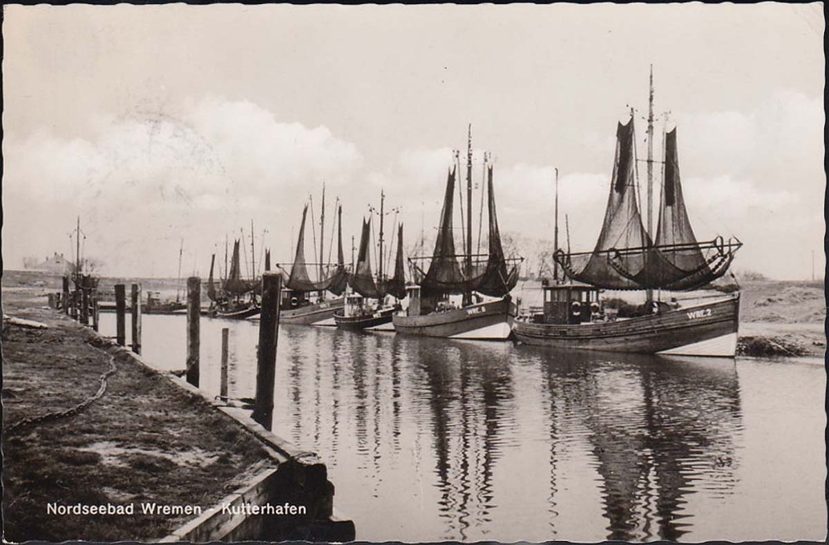 Wurster Nordseeküste. Wremen - Kutterhafen, 1964
