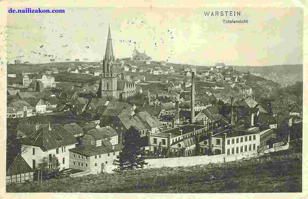 Warstein. Panorama der Stadt, 1916
