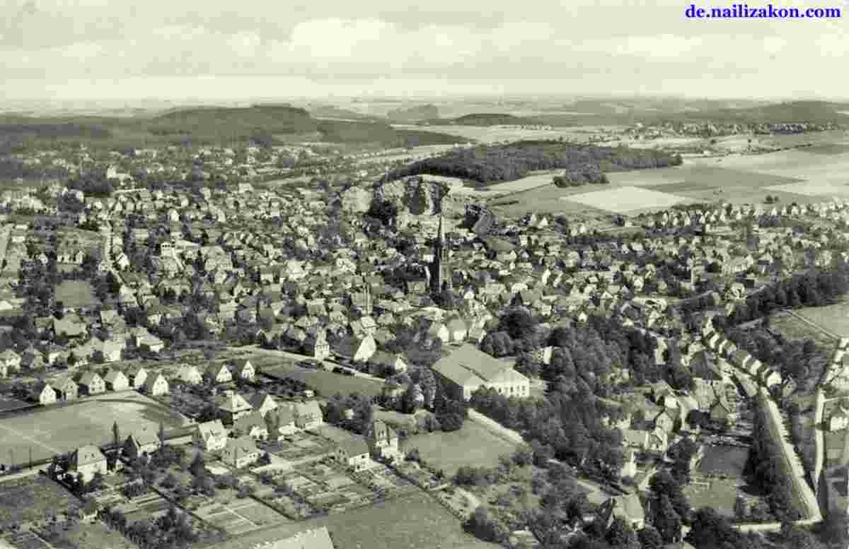 Warstein. Panorama der Stadt, 1961