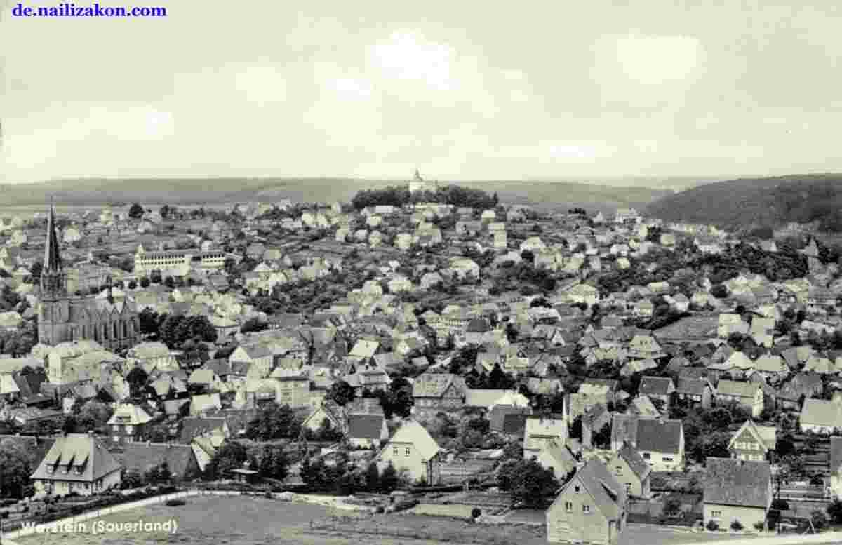 Warstein. Panorama der Stadt, 1963