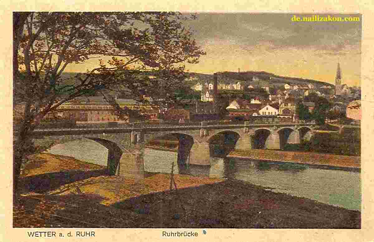 Wetter. Ruhrbrücke, 1923