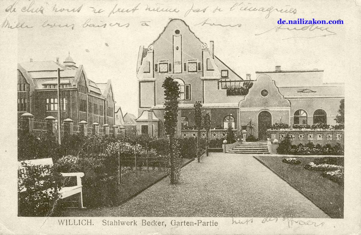 Willich. Stahlwerk Becker und Garten, 1919