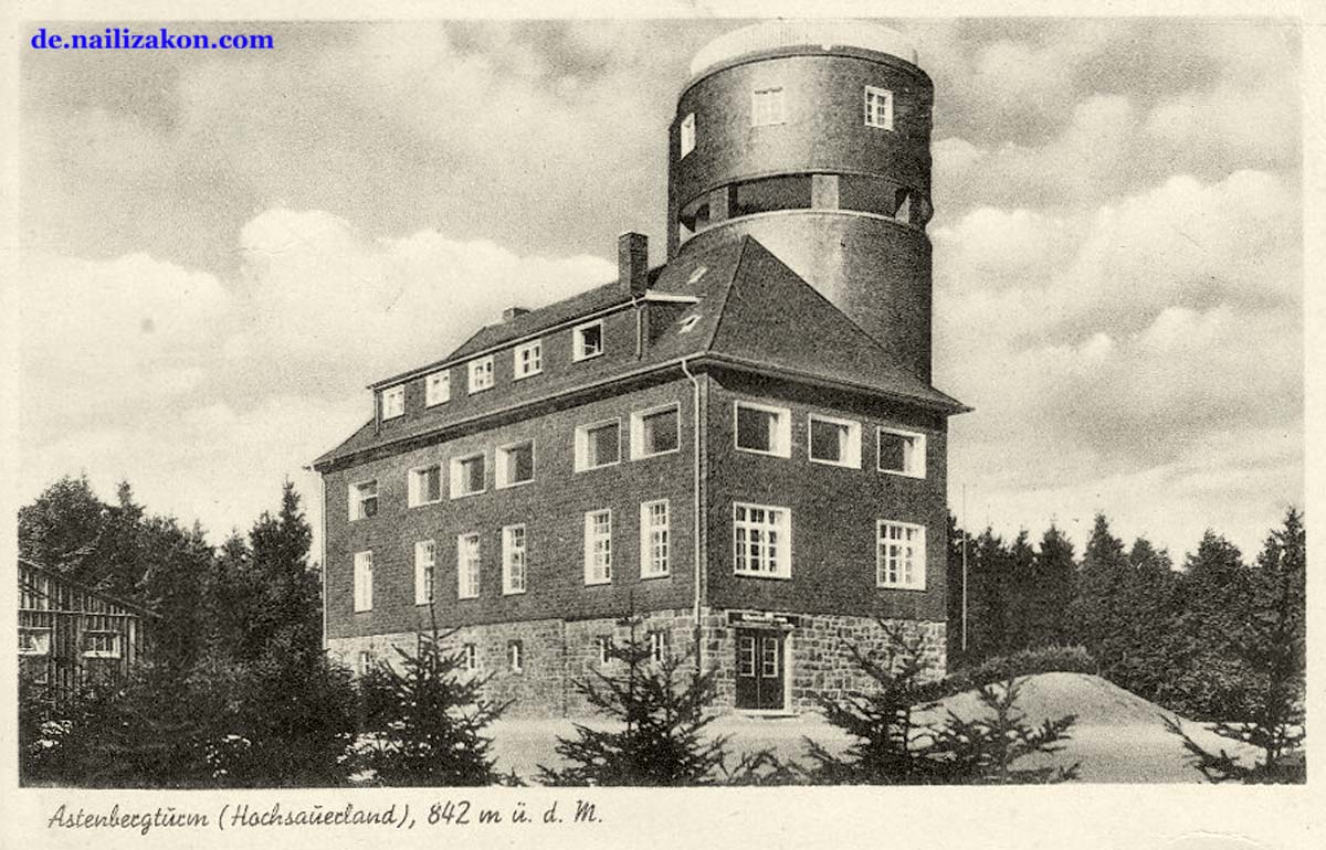Winterberg. Gaststätte Kahler Asten mit Turm, 1949